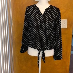 Chico’s polka dot button down shirt